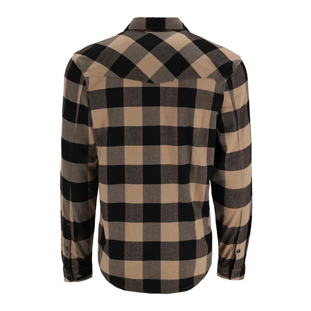 Simms Gallatin Flannel Long Sleeve Shirt Men's in Cork Buffalo Check